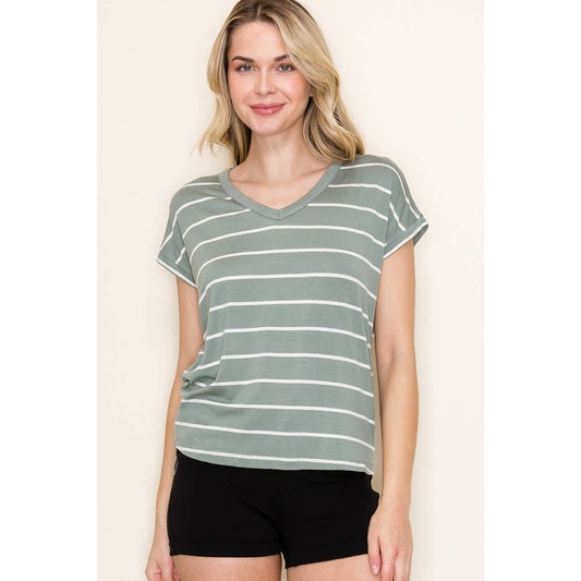 Striped Jersey Top