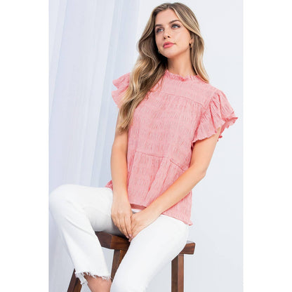Smocked Gingham Top
