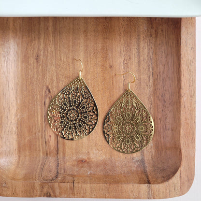 Camilla Pendant Earrings - Gold
