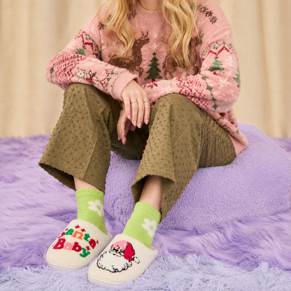 Sherpa Santa Baby Slippers
