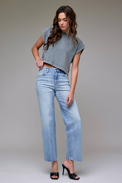 Hidden | Ella Light Wash High Rise Classic Straight
