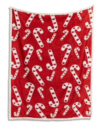 Candy Cane Throw Blanket
