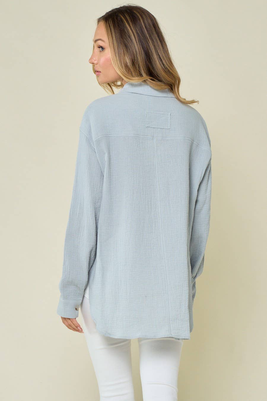 Oversized Gauze Button Down Shirt