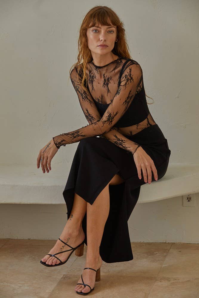Jacquard Lace Top