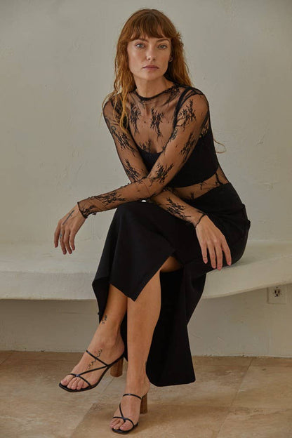 Jacquard Lace Top