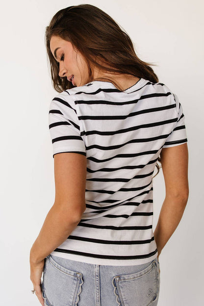 Lulu Tee - Black Stripe