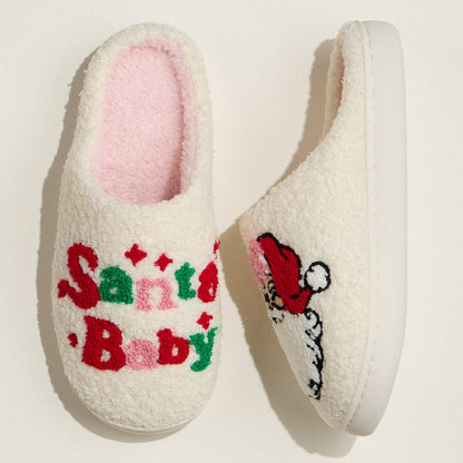 Sherpa Santa Baby Slippers