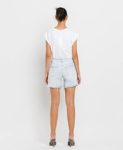 Vervet | Mid Rise Distressed Stretch Shorts