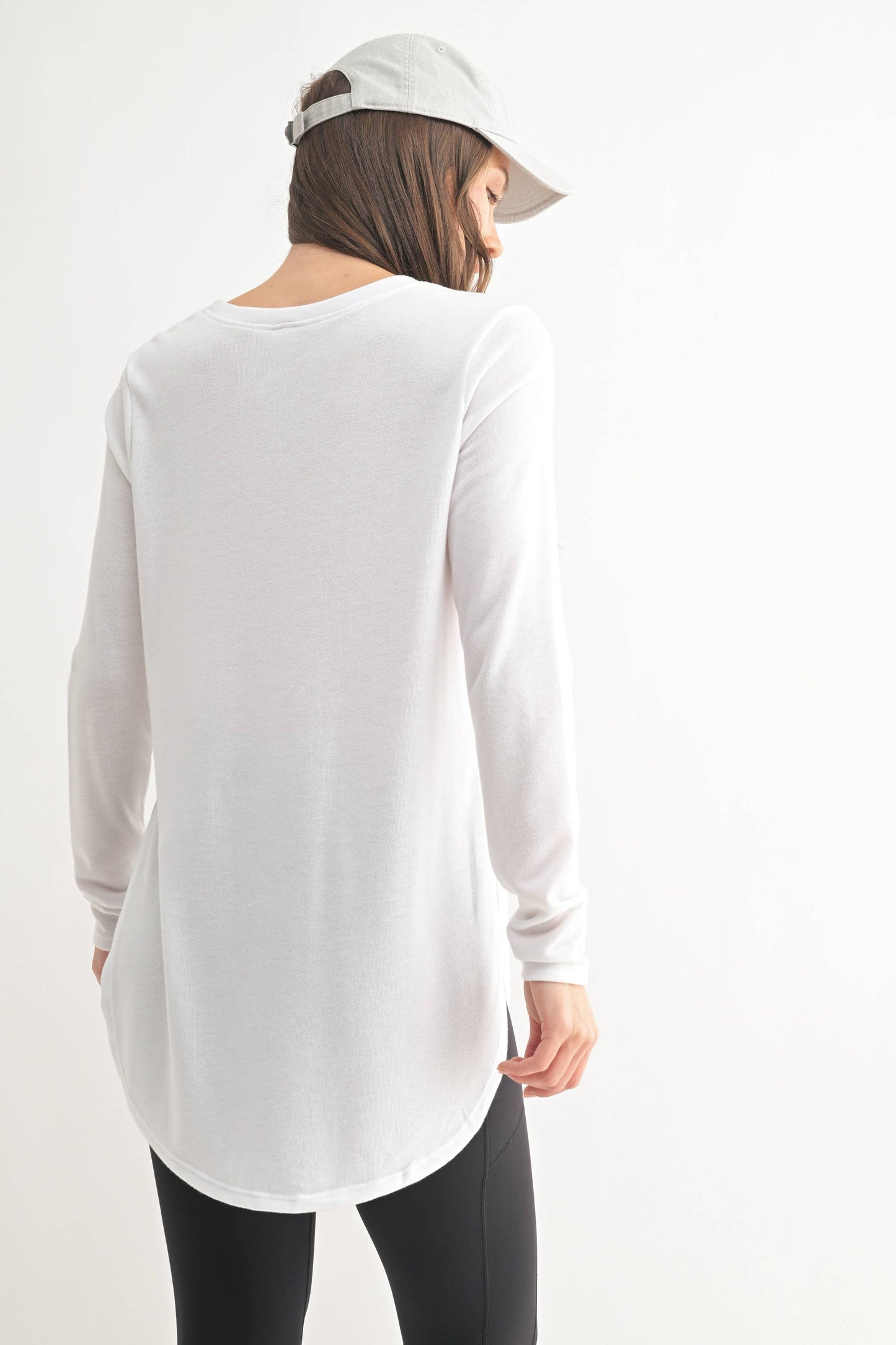 Mono B | Long Sleeve Flow Top with Side Slit