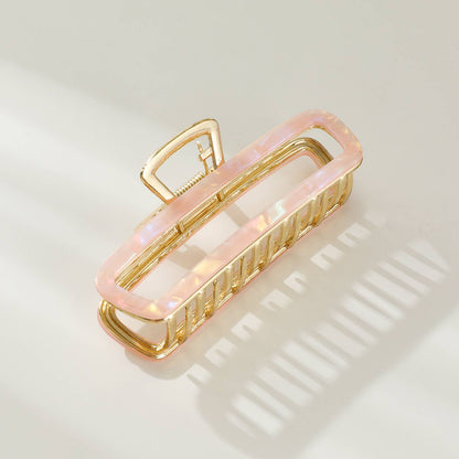 Harlow | Medium Hollow Rectangle Metal Claw Clip