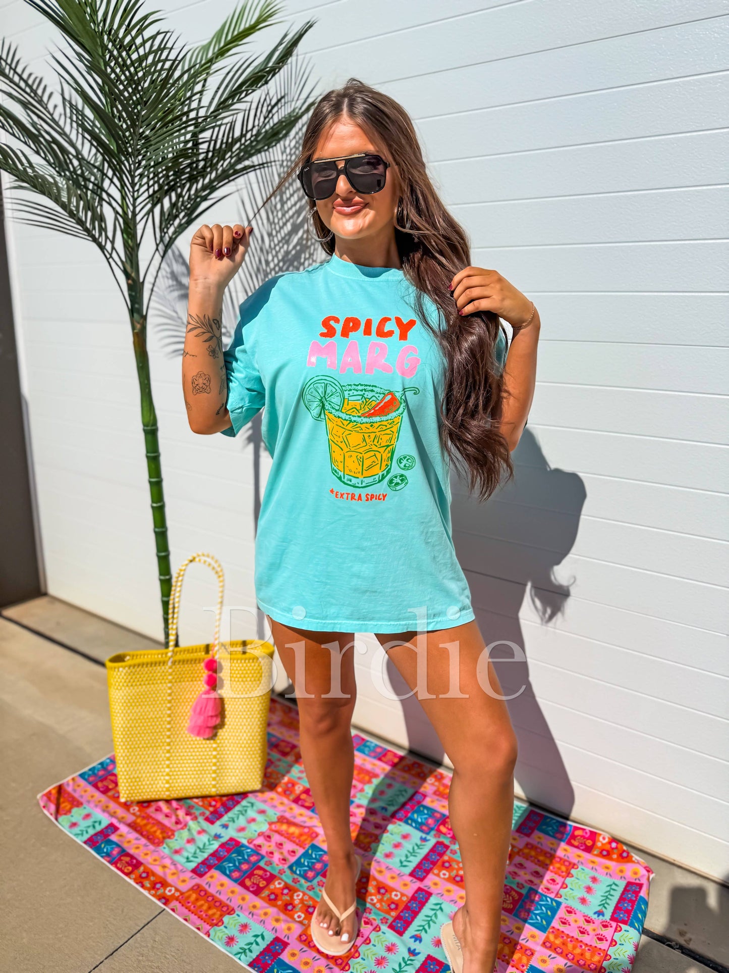Spicy Marg Graphic Tee on Chalky Mint