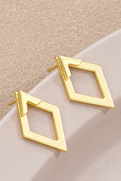 Rhombus Shape Stud Earrings