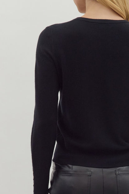 Entro | Button Detail Lightweight Sweater