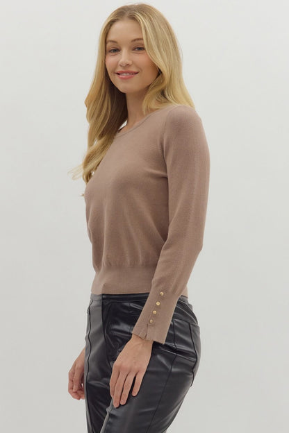 Entro | Button Detail Lightweight Sweater