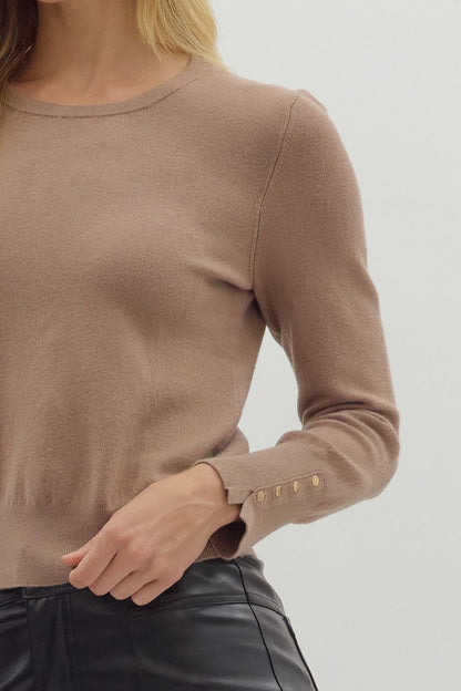 Entro | Button Detail Lightweight Sweater
