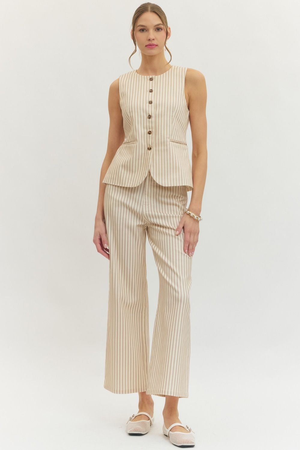 Entro | Striped Button Vest