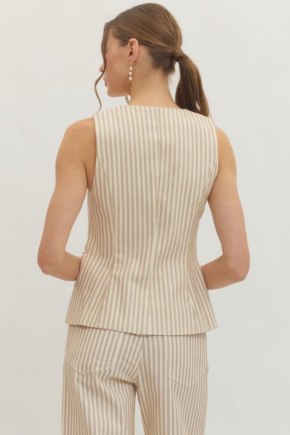 Entro | Striped Button Vest