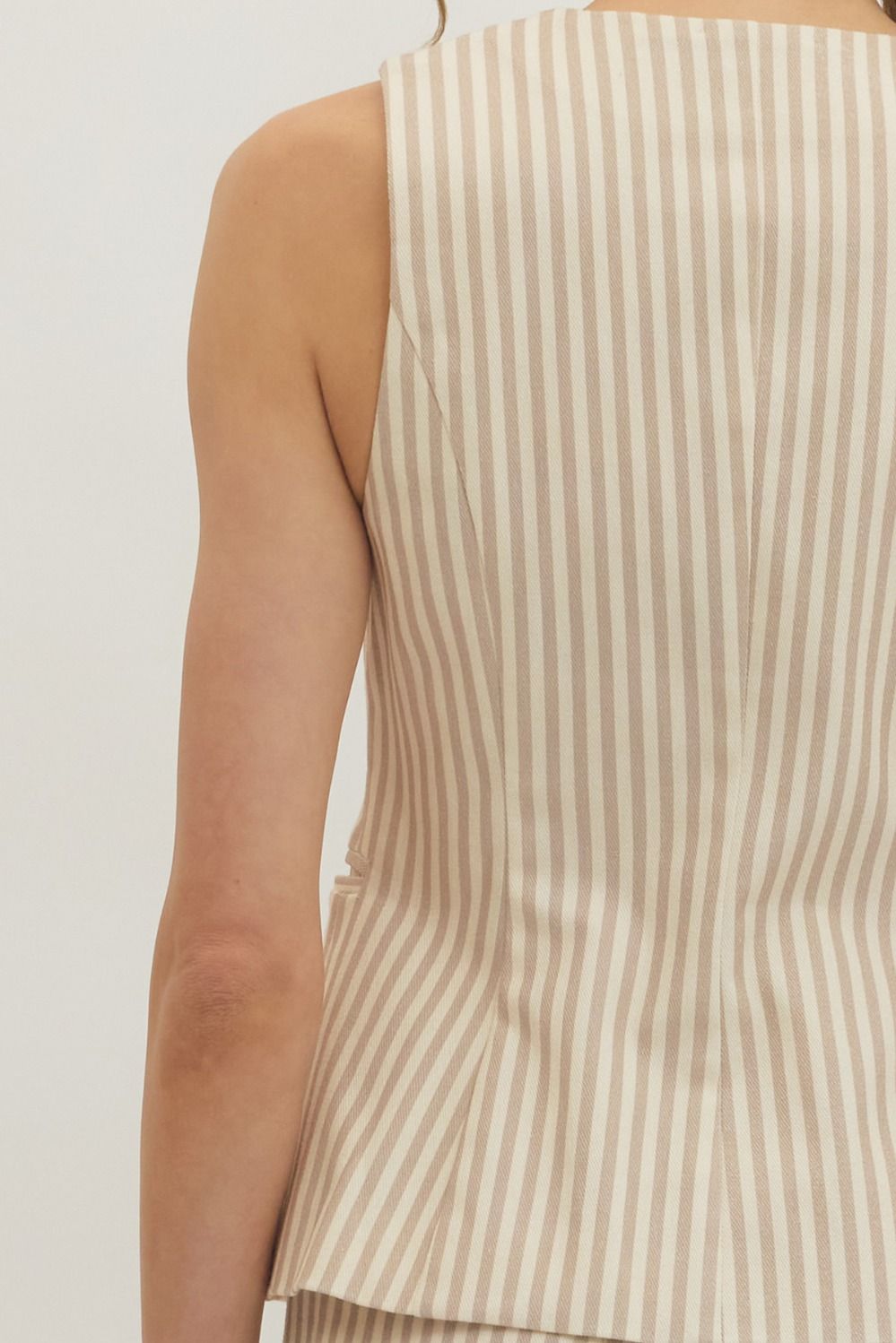 Entro | Striped Button Vest