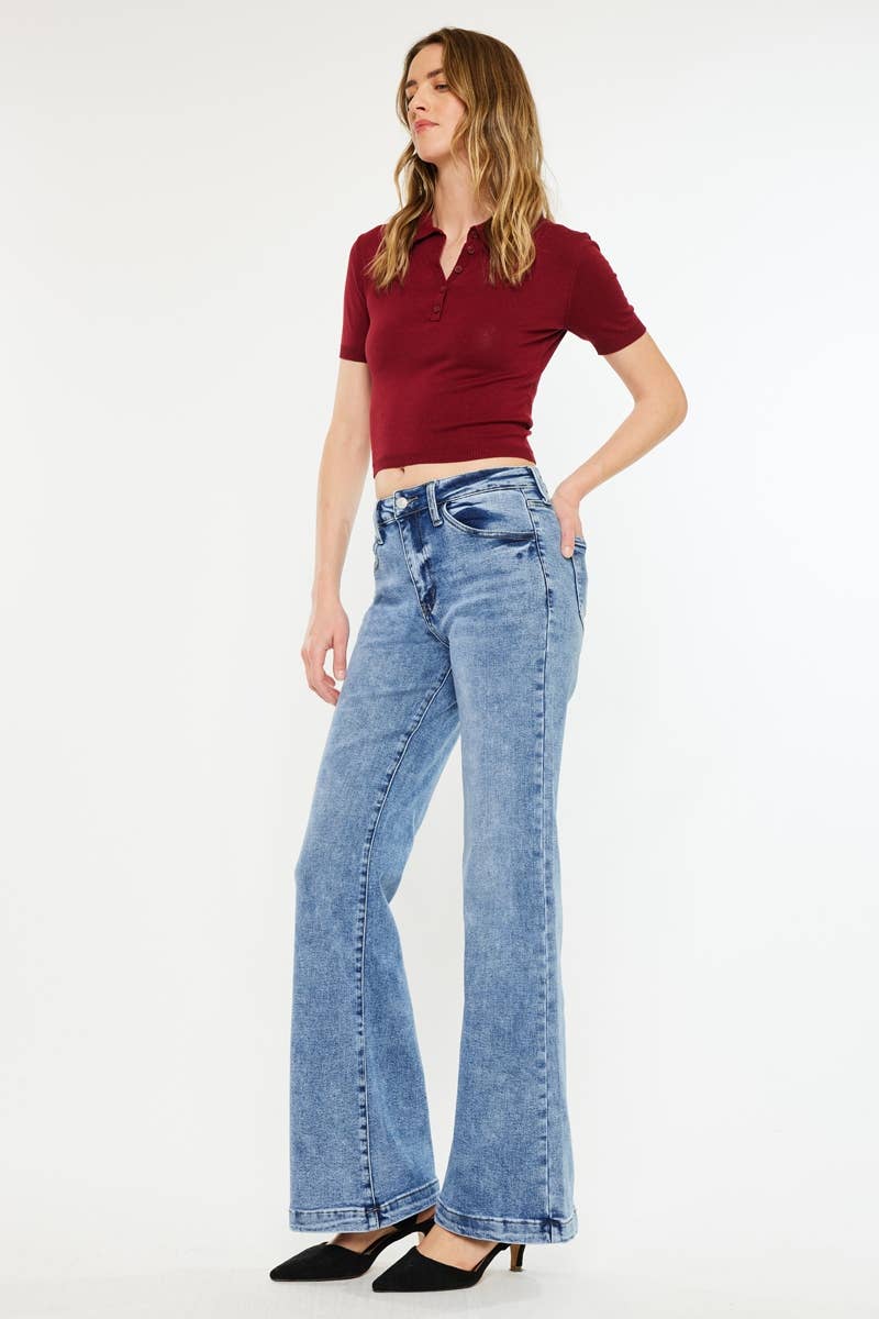 KanCan | High Rise Wide Leg Flare Jean