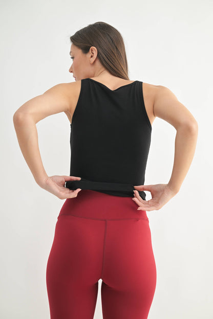 Mono B | Square Neck Ribbed Tank Top