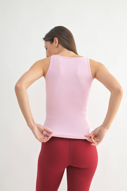 Mono B | Square Neck Ribbed Tank Top