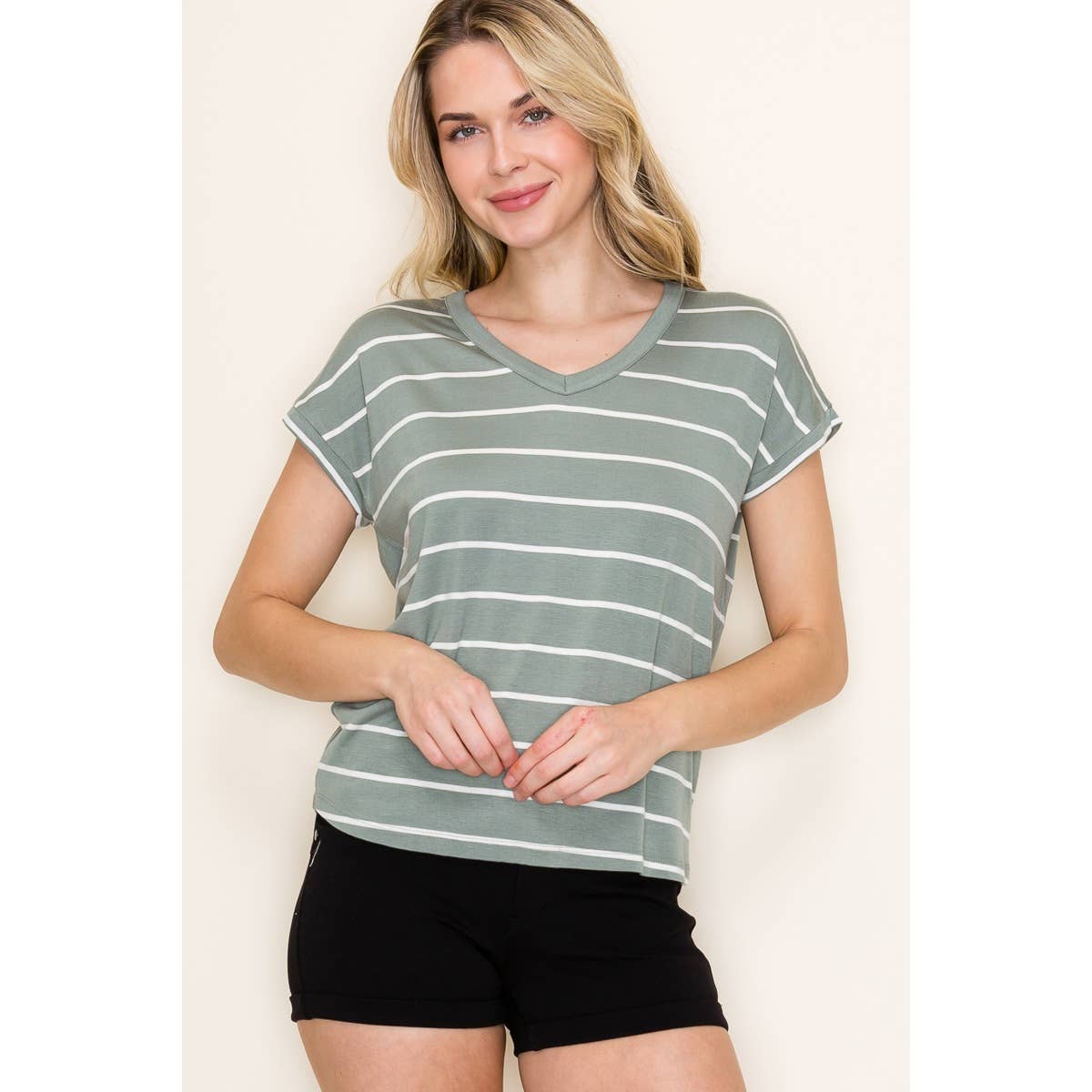 Striped Jersey Top