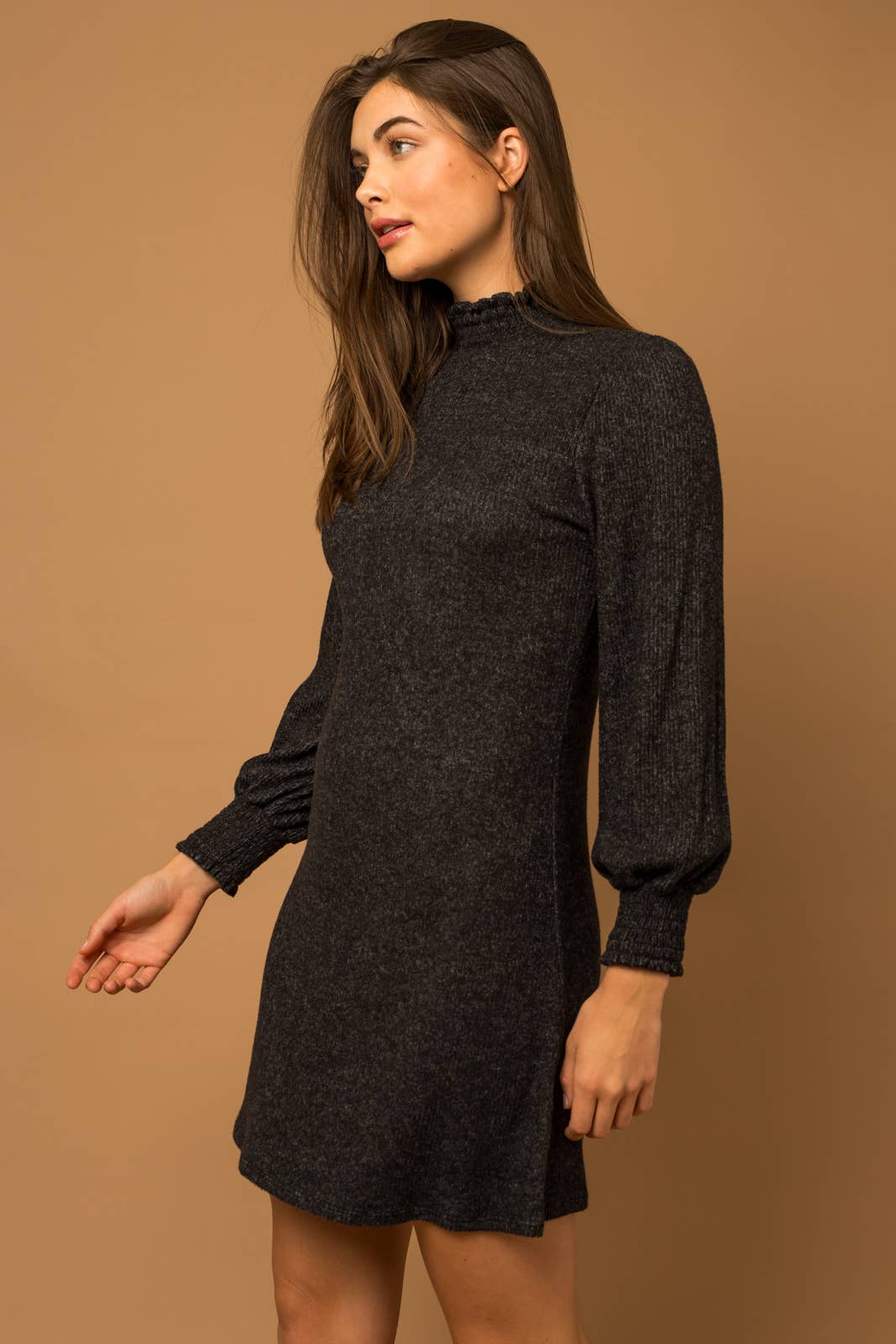 Super Soft Black Midi Dress