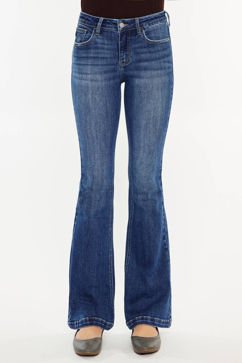 KanCan | Petite Mid Rise Flare Jeans