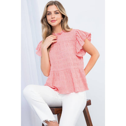 Smocked Gingham Top