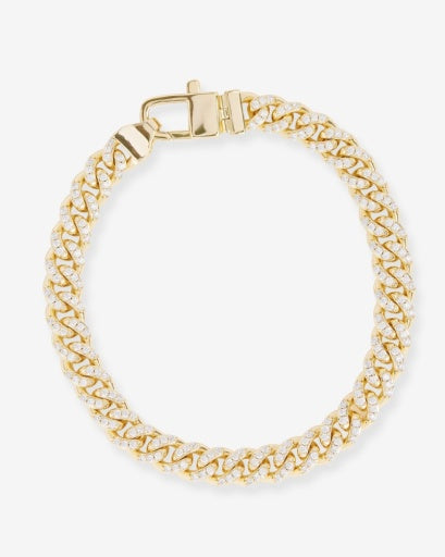 Pavé Julian Cuban Chain Bracelet 6.8mm by Melinda Maria