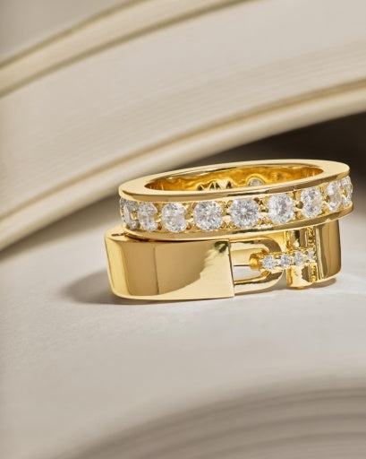 Ashley Smooth Lock Ring by Melinda Maria